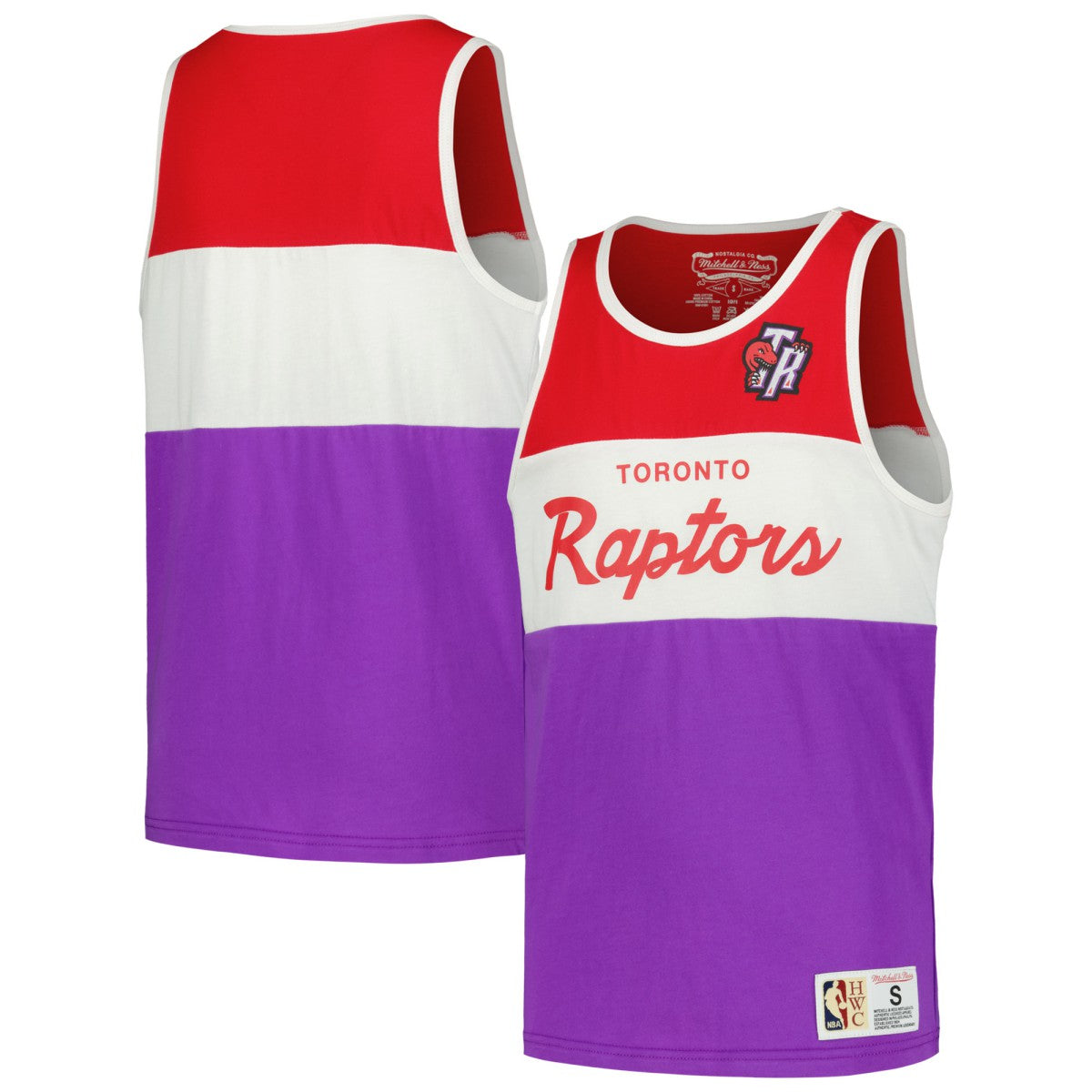 Toronto Raptors Youth Hardwood Classics Special Script Tank Top - Purple | Mitchell & Ness online