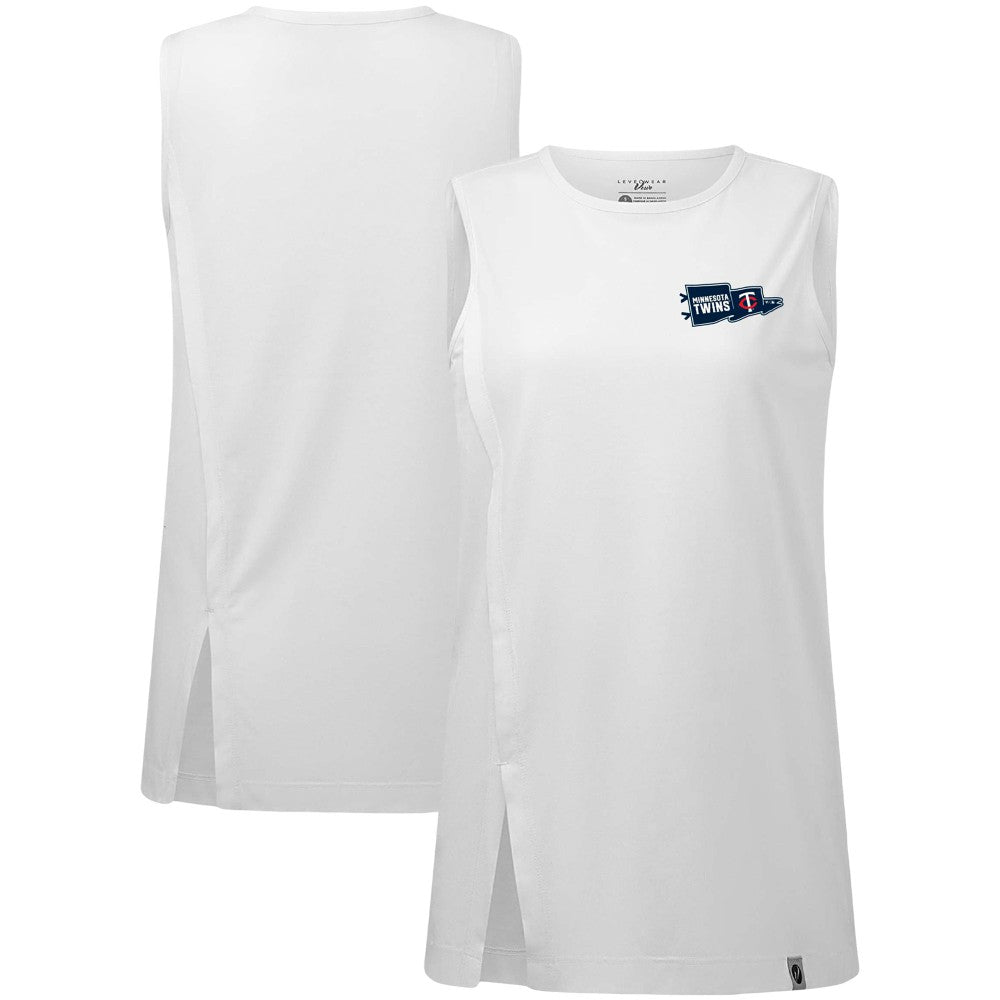 Minnesota Twins Levelwear Women's  Influx Rafters Tank Top - White