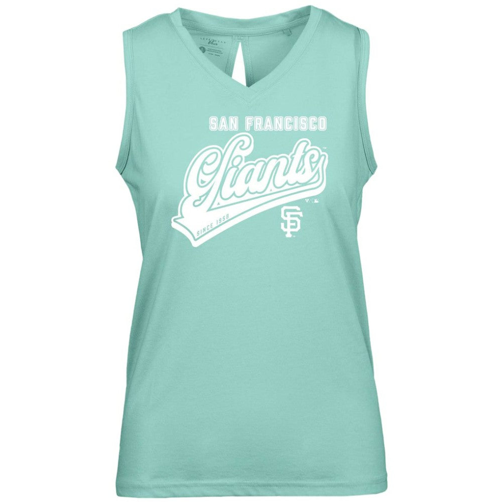 San Francisco Giants Levelwear Women's  Paisley Sweep V-Neck Tank Top - Mint