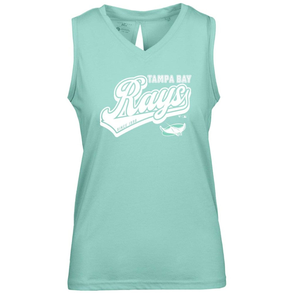 Tampa Bay Rays Levelwear Women's  Paisley Sweep V-Neck Tank Top - Mint