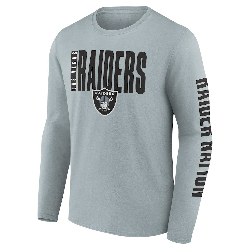 Las Vegas Raiders Vision Long Sleeve T-Shirt - Gray on sale