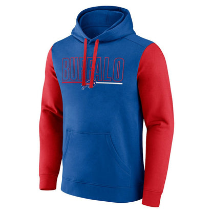 Buffalo Bills Outline Pullover Hoodie - Royal/Red cheap
