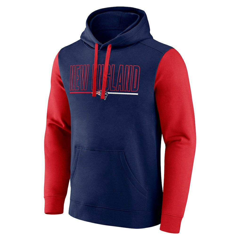New Orleans Pelicans Logo Athletic Outline Colorblock Pullover Hoodie - Navy sale