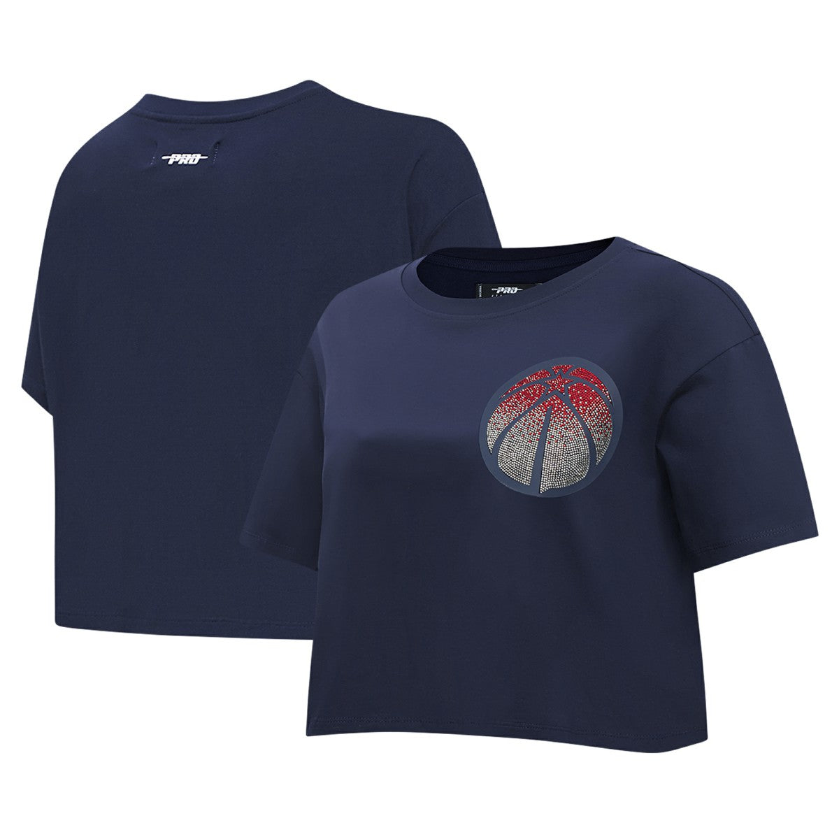 Washington Wizards Pro Standard Women's Jewels Boxy Cropped T-Shirt - Navy shop