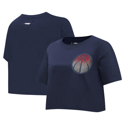 Washington Wizards Pro Standard Women's Jewels Boxy Cropped T-Shirt - Navy shop