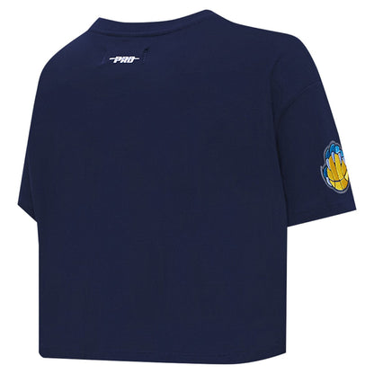 Memphis Grizzlies Pro Standard Women's Jewels Boxy Cropped T-Shirt - Navy for sale