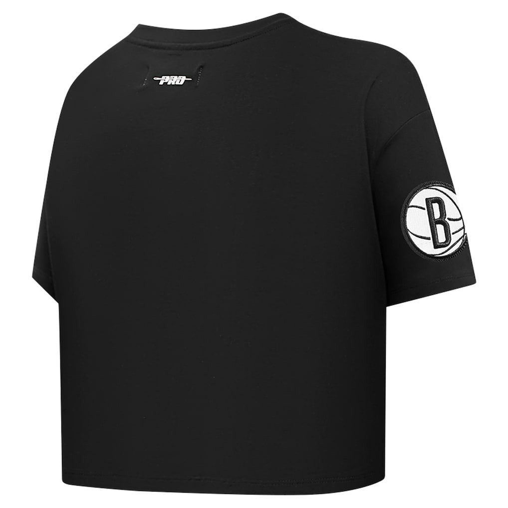 Brooklyn Nets Pro Standard Women's Jewels Boxy Cropped T-Shirt - Black sale