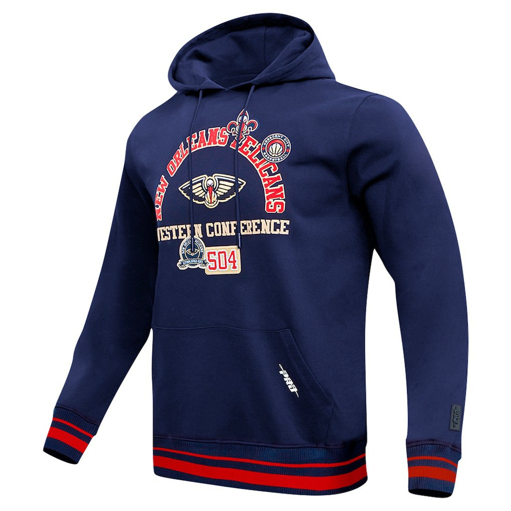 New Orleans Pelicans Pro Standard Area Code Pullover Hoodie - Navy on sale