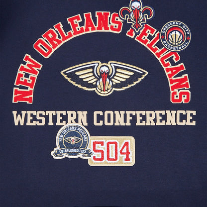 New Orleans Pelicans Pro Standard Area Code Pullover Hoodie - Navy on sale
