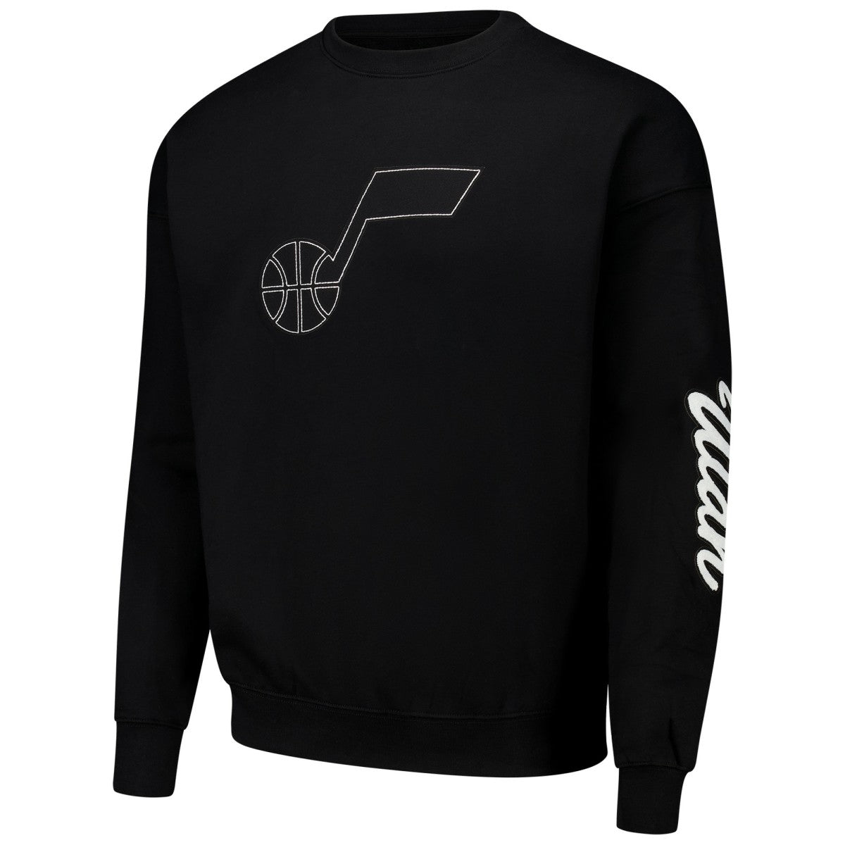 Utah Jazz Pro Standard Paint the City Drop Shoulder Sweatshirt - Black shop