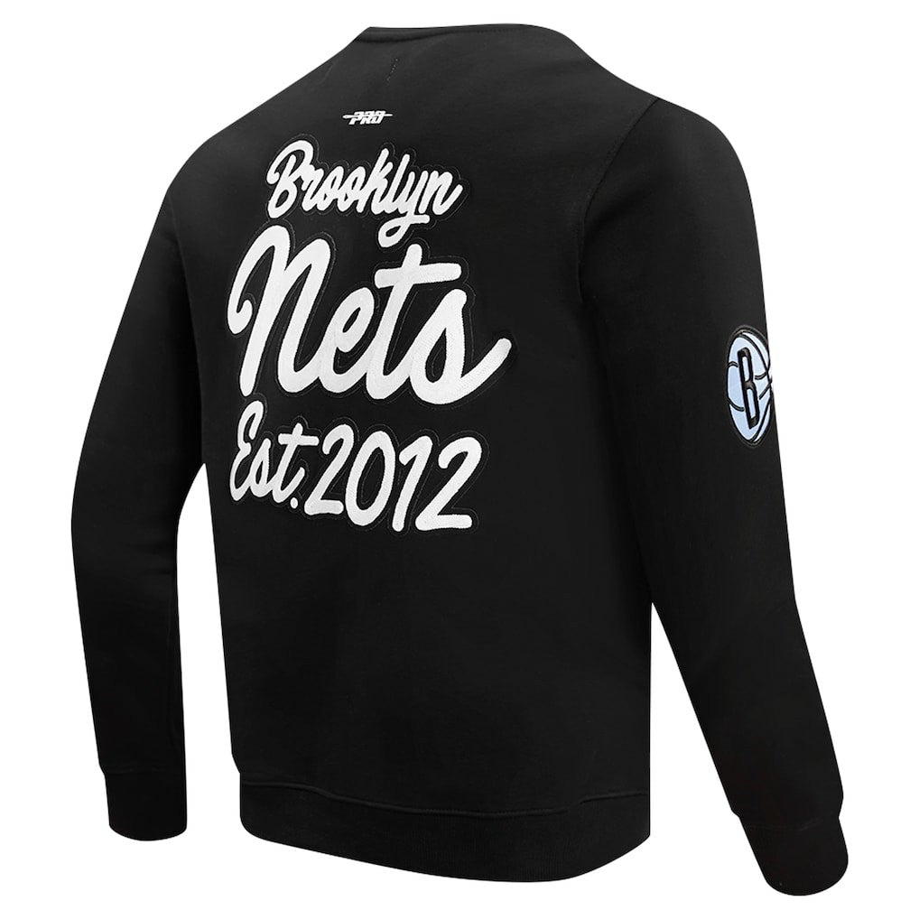 Brooklyn Nets Pro Standard Paint the City Drop Shoulder Sweatshirt - Black outlet