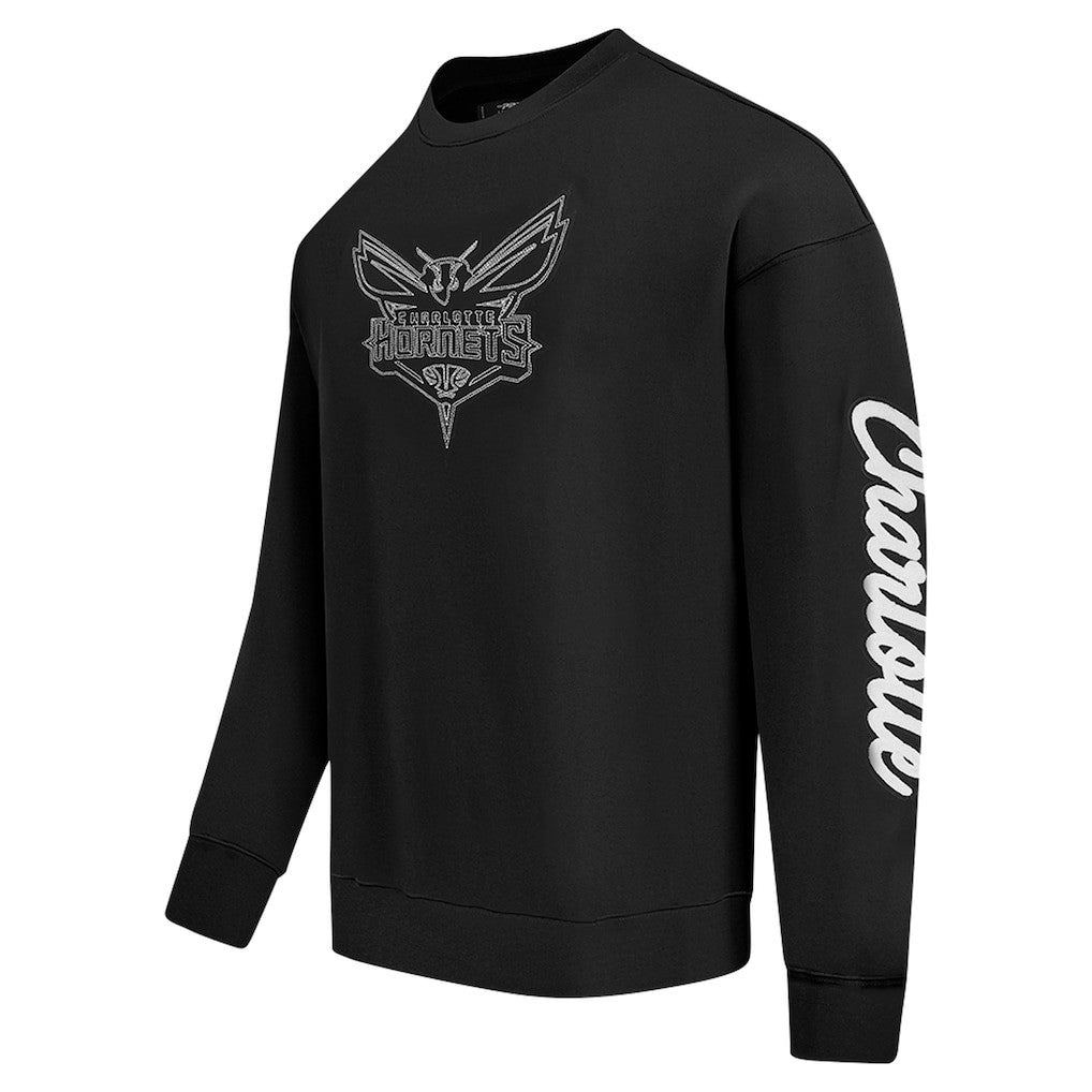 Charlotte Hornets Pro Standard Paint the City Drop Shoulder Sweatshirt - Black shop