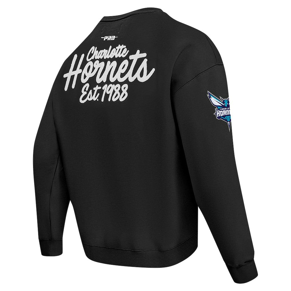 Charlotte Hornets Pro Standard Paint the City Drop Shoulder Sweatshirt - Black shop