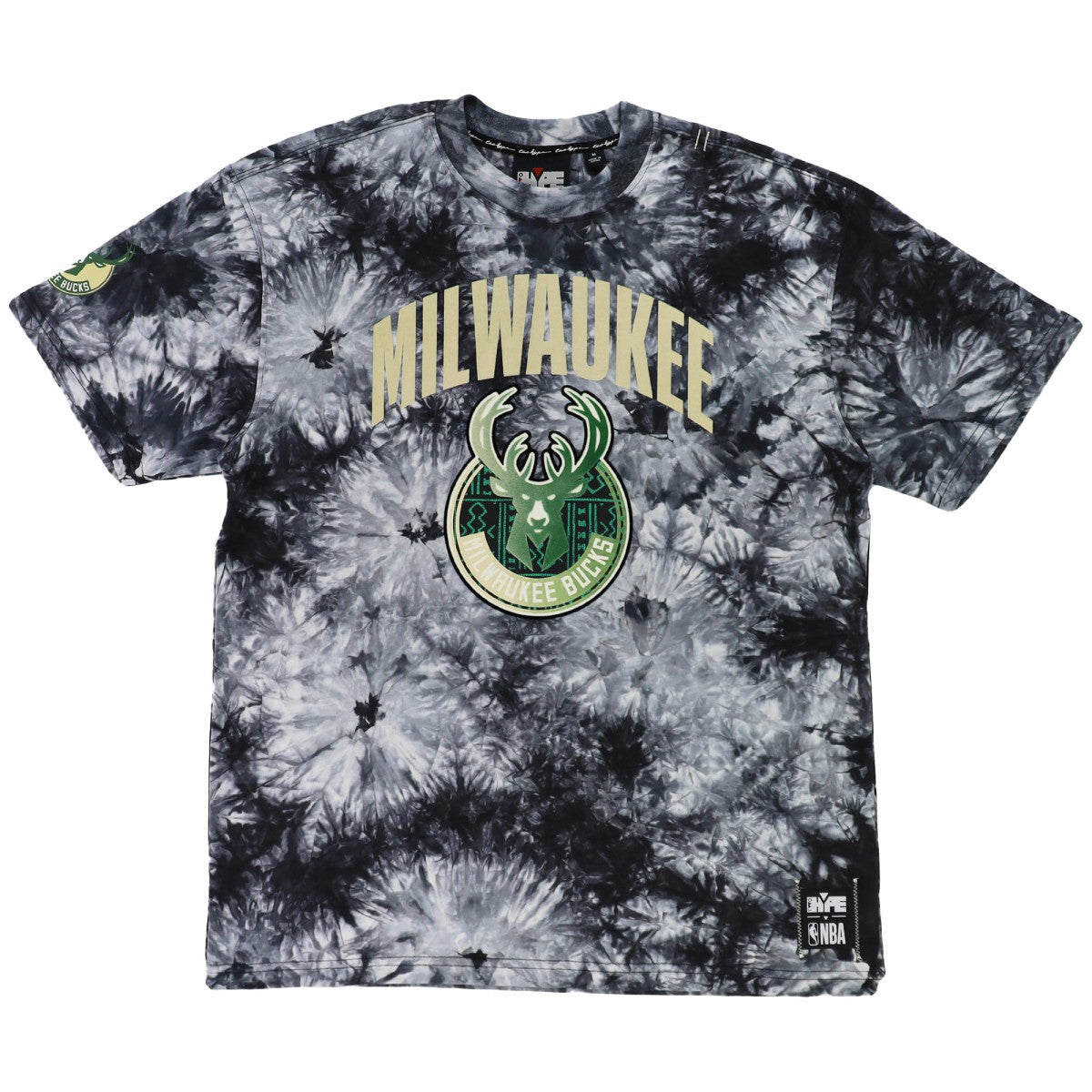 Milwaukee Bucks NBA x Two Hype Unisex Culture & Hoops Tie-Dye T-Shirt - Black outlet
