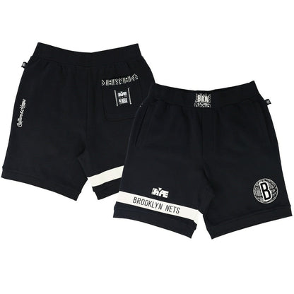 Brooklyn Nets NBA x Two Hype Unisex Culture & Hoops Premium Classic Fleece Shorts - Black sale