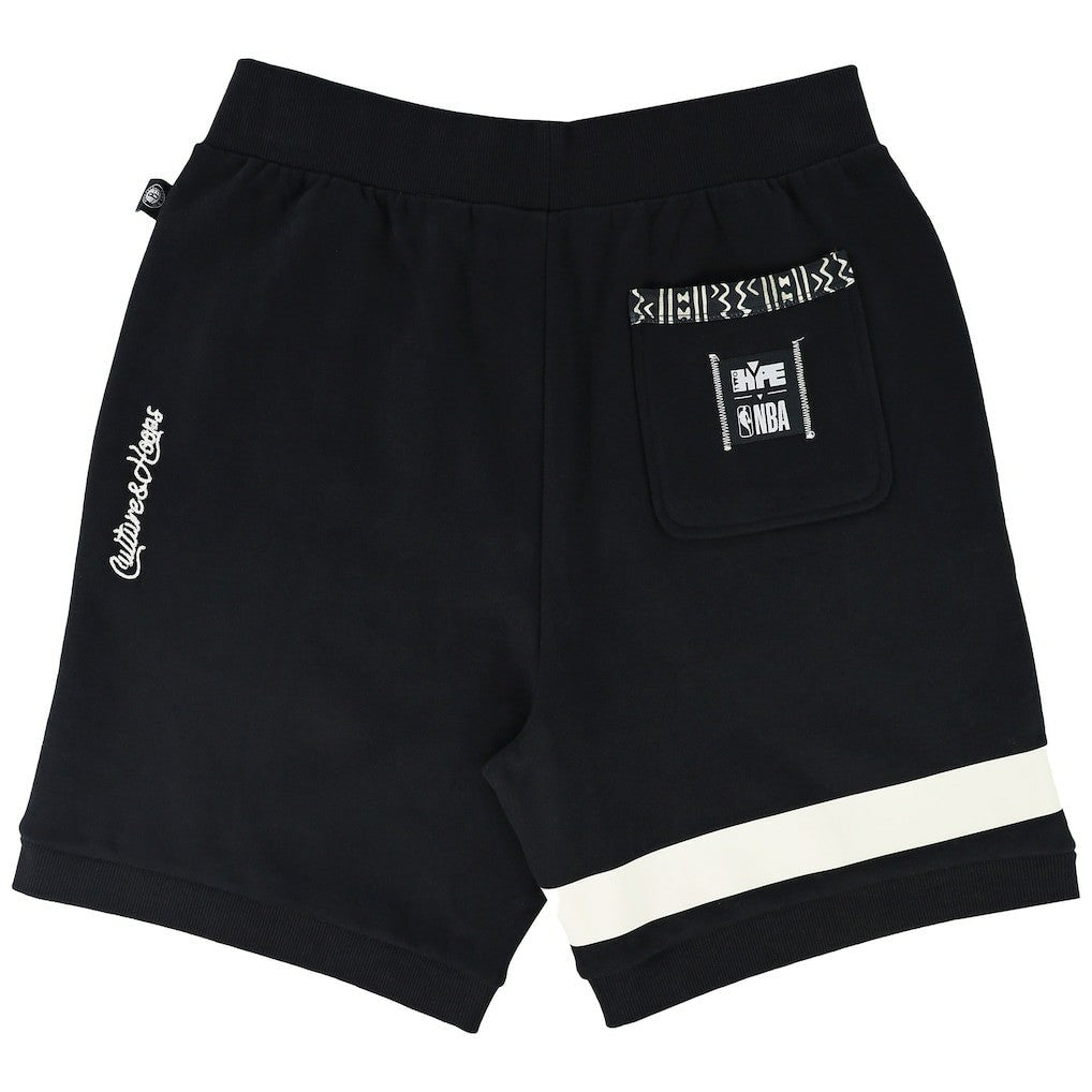 Brooklyn Nets NBA x Two Hype Unisex Culture & Hoops Premium Classic Fleece Shorts - Black sale