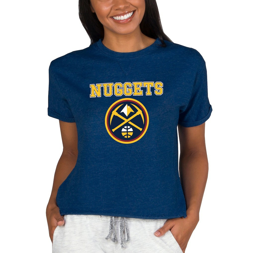 Denver Nuggets Concepts Sport NBA Women's Concepts Mainstream Terry SS Top sale - Navy cheap