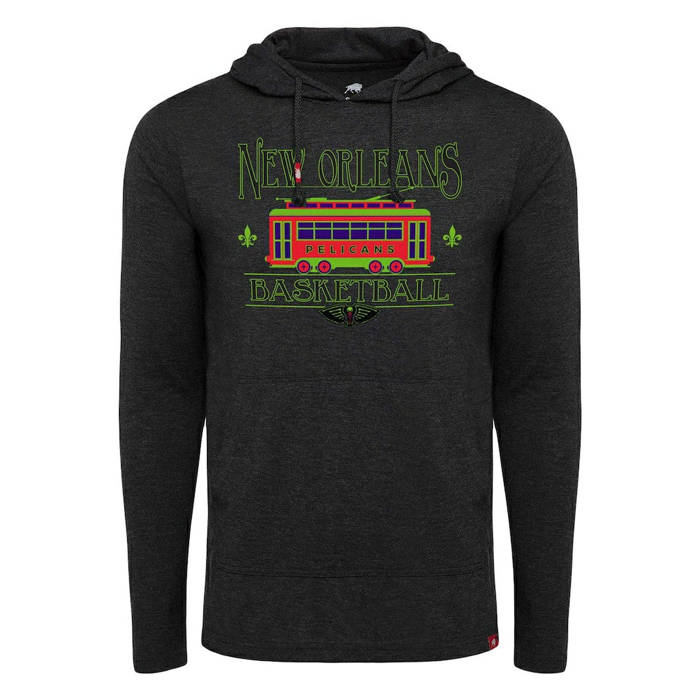 New Orleans Pelicans Sportiqe Unisex City Edition Rowan Lightweight Tri-Blend Pullover Hoodie - Heather Black cheap