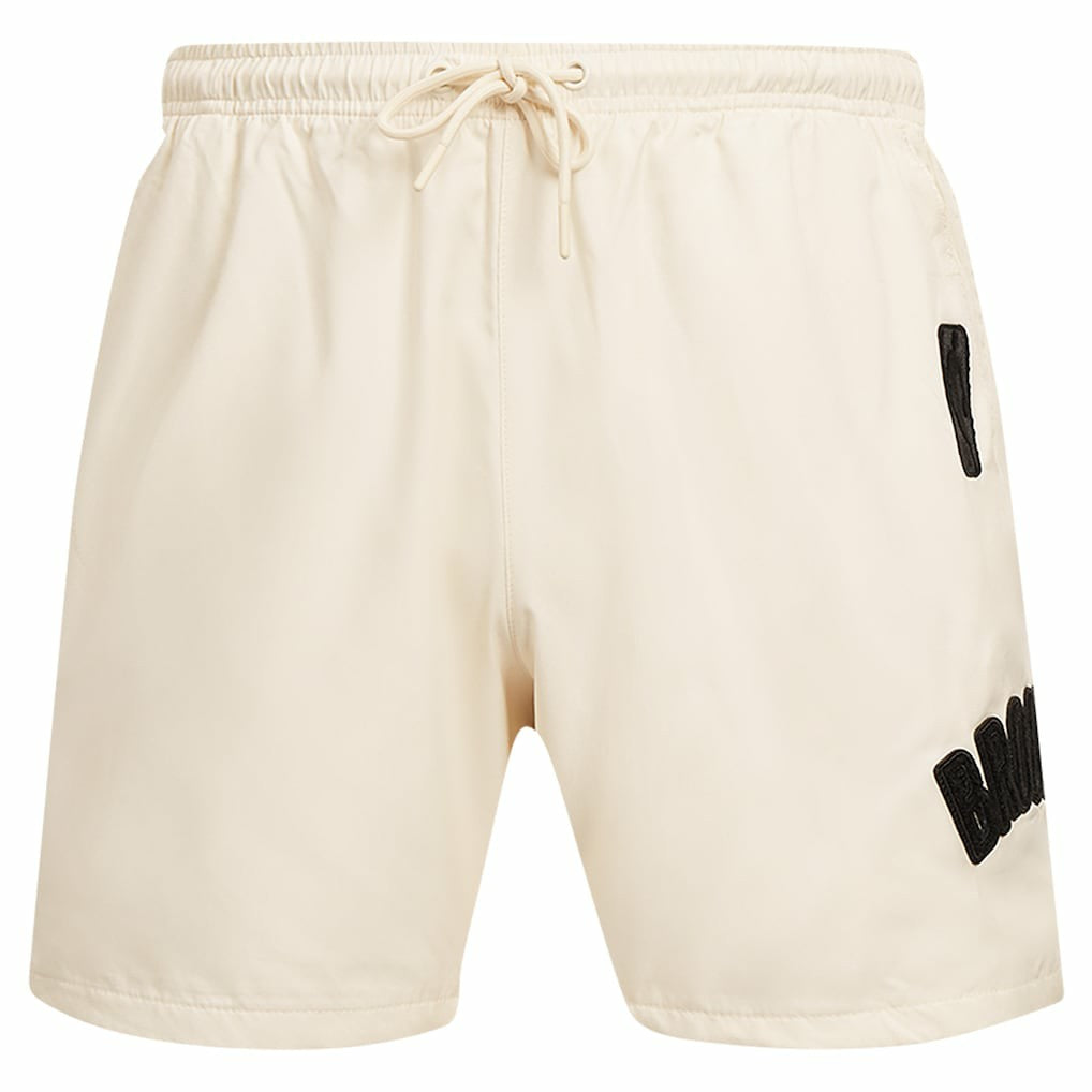 Brooklyn Nets Pro Standard Triple Tonal Woven Shorts - Cream discount