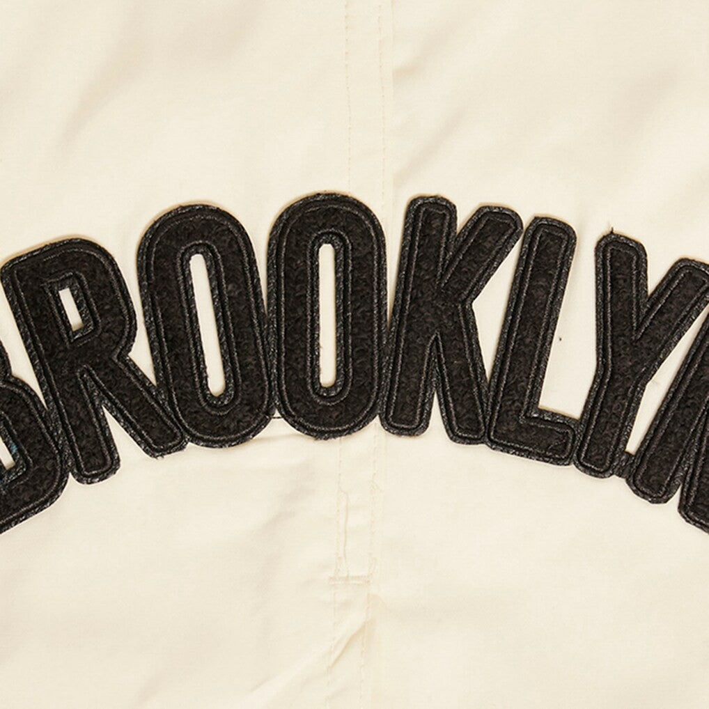 Brooklyn Nets Pro Standard Triple Tonal Woven Shorts - Cream discount