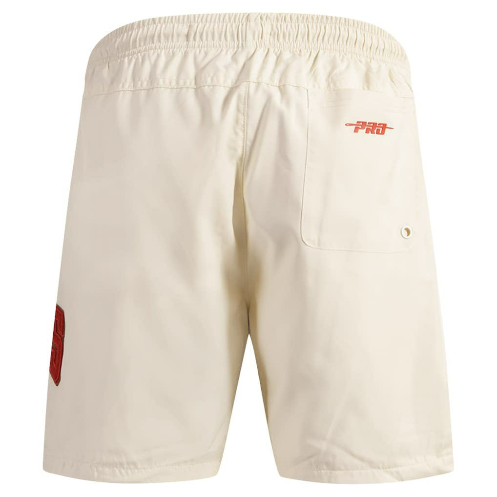 Chicago Bulls Pro Standard Triple Tonal Woven Shorts - Cream online
