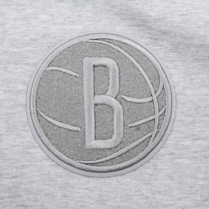 Brooklyn Nets Pro Standard Women's Triple Tonal Full-Zip Hoodie - Heather Gray for sale