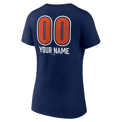 Houston Astros Women's Personalized Name & Number Fastball V-Neck T-Shirt - Navy