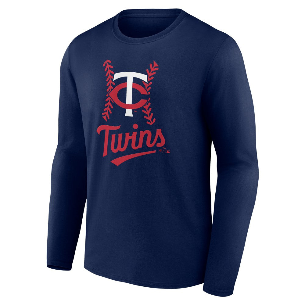 Minnesota Twins Personalized Name & Number Fastball Long Sleeve T-Shirt - Navy