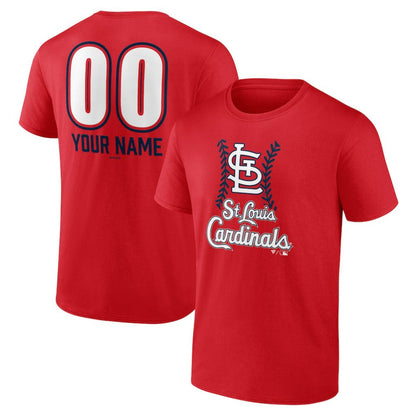 St. Louis Cardinals Personalized Name & Number Fastball T-Shirt - Red