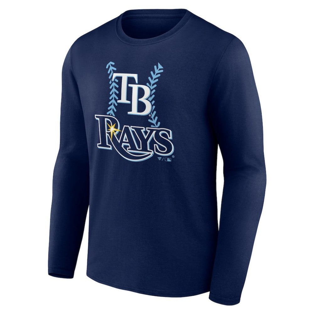 Tampa Bay Rays Personalized Name & Number Fastball Long Sleeve T-Shirt - Navy
