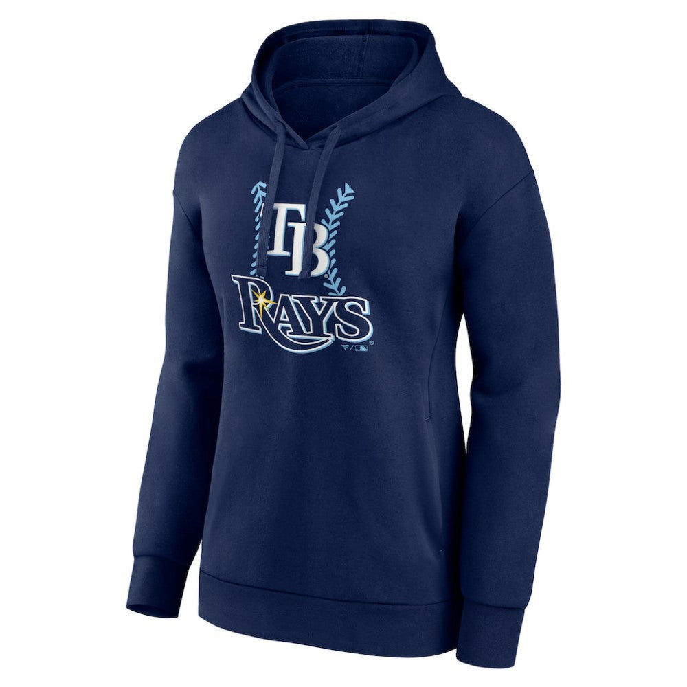 Tampa Bay Rays Women's Personalized Name & Number Fastball Pullover Hoodie - Navy