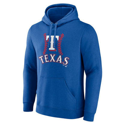 Texas Rangers Personalized Name & Number Fastball Pullover Hoodie - Royal