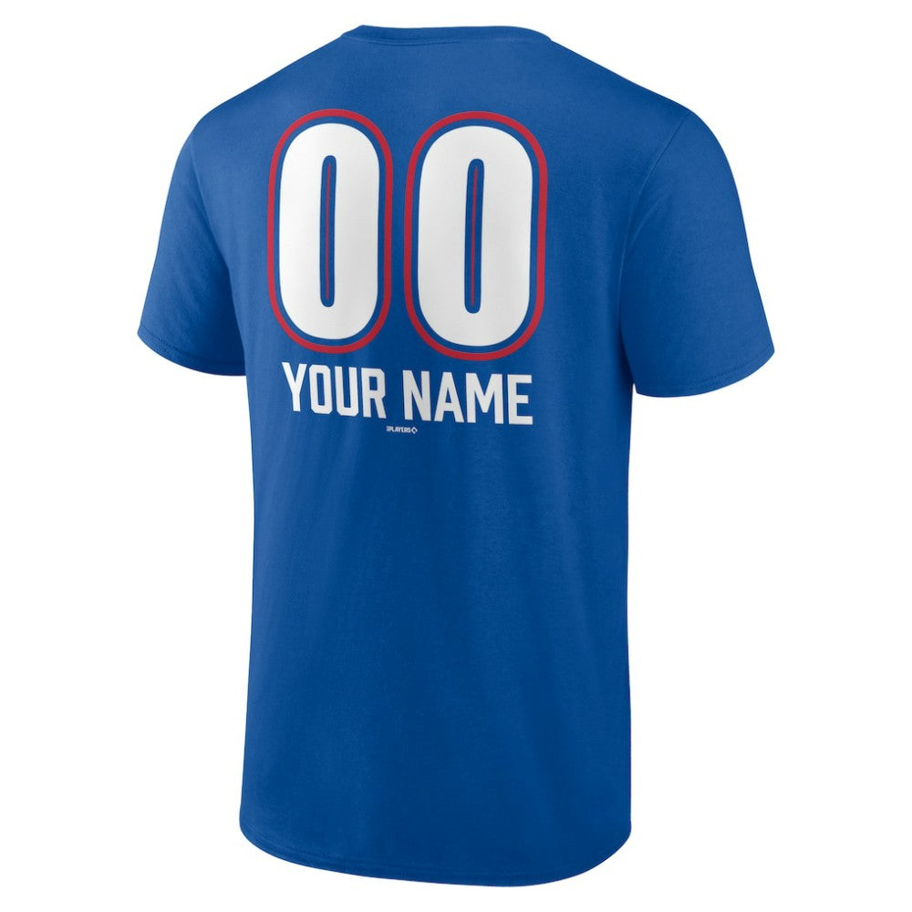 Texas Rangers Personalized Name & Number Fastball T-Shirt - Royal