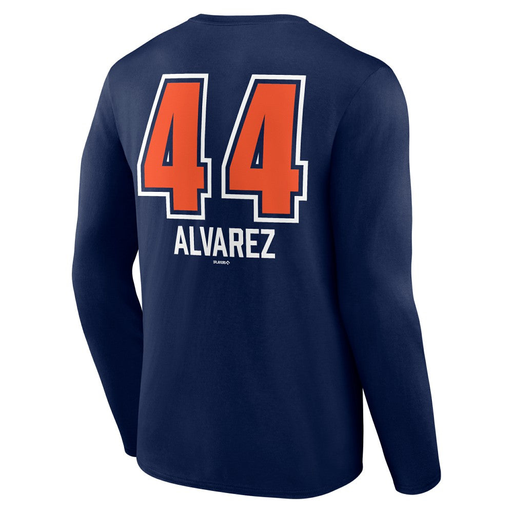 Yordan Alvarez Houston Astros Fastball Player Name & Number Long Sleeve T-Shirt - Navy