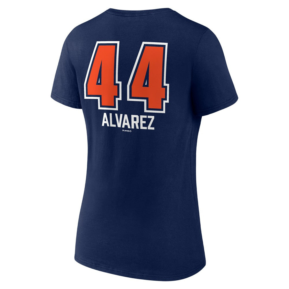 Yordan Alvarez Houston Astros Women's Fastball Player Name & Number V-Neck T-Shirt - Navy