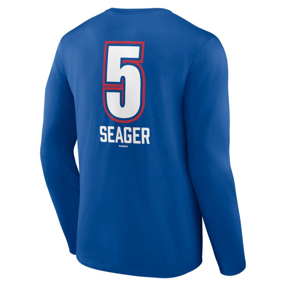 Corey Seager Texas Rangers Fastball Player Name & Number Long Sleeve T-Shirt - Royal