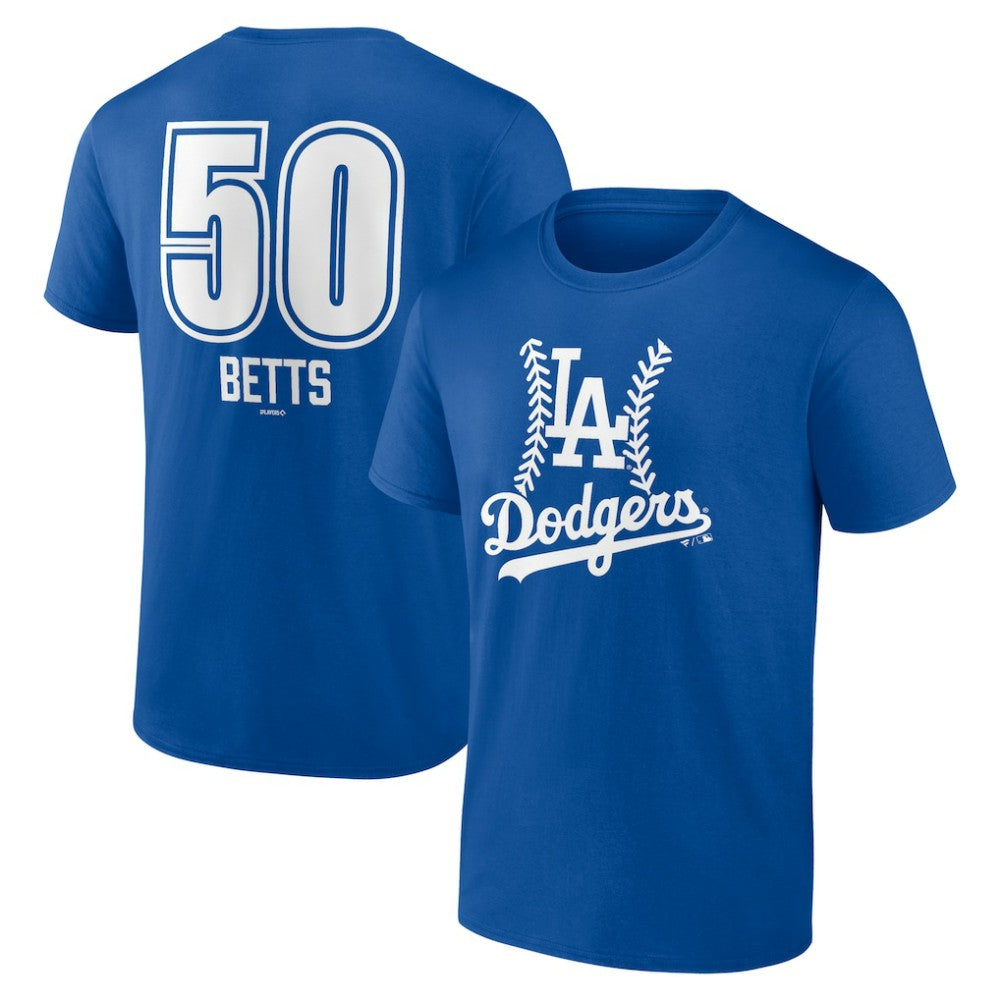 Mookie Betts Los Angeles Dodgers Fastball Player Name & Number T-Shirt - Royal