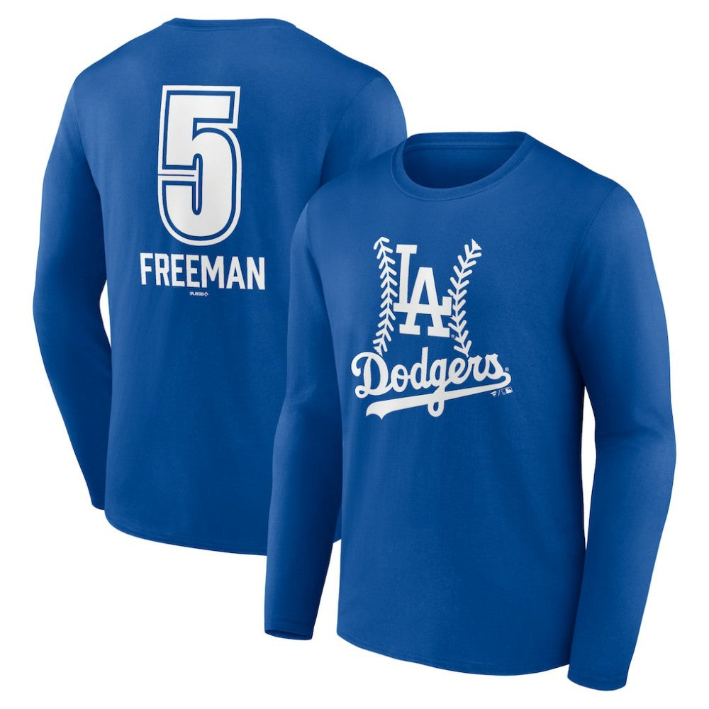 Freddie Freeman Los Angeles Dodgers Fastball Player Name & Number Long Sleeve T-Shirt - Royal