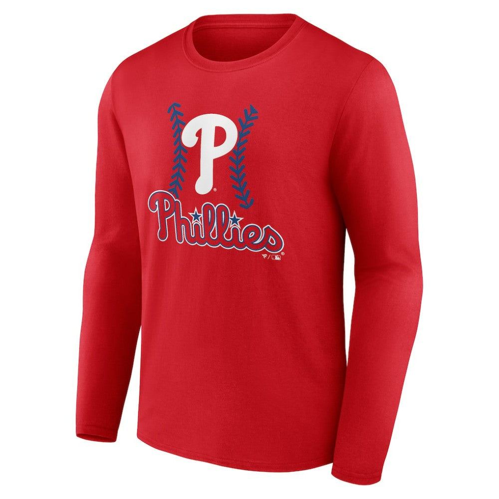 Alec Bohm Philadelphia Phillies Fastball Player Name & Number Long Sleeve T-Shirt - Red