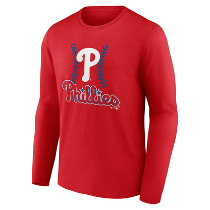Alec Bohm Philadelphia Phillies Fastball Player Name & Number Long Sleeve T-Shirt - Red