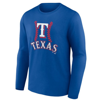 Evan Carter Texas Rangers Fastball Player Name & Number Long Sleeve T-Shirt - Royal