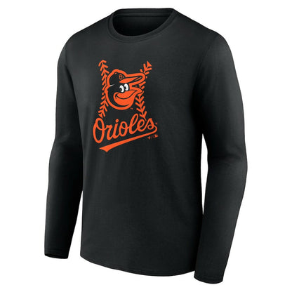 Adley Rutschman Baltimore Orioles Fastball Player Name & Number Long Sleeve T-Shirt - Black