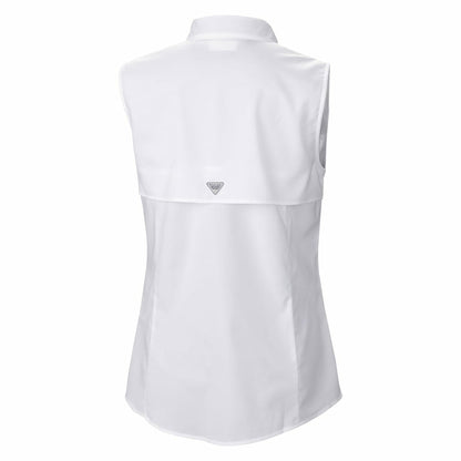 Jacksonville Jaguars Women's PFG Tamiami Omni-Shade Sleeveless Button-Up Shirt - White cheap