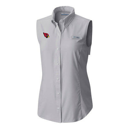 Arizona Cardinals Women's PFG Tamiami Omni-Shade Sleeveless Button-Up Shirt - Gray outlet