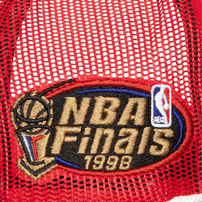 Chicago Bulls Roper Meshback Trucker Snapback Hat - Red | Mitchell & Ness cheap