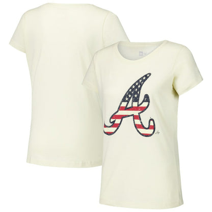 Atlanta Braves Women's Vintage T-Shirt - Cream | New Era