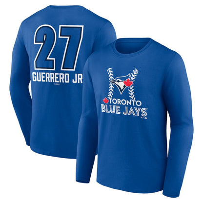 Vladimir Guerrero Jr. Toronto Blue Jays Name & Number Fastball Long Sleeve T-Shirt - Royal