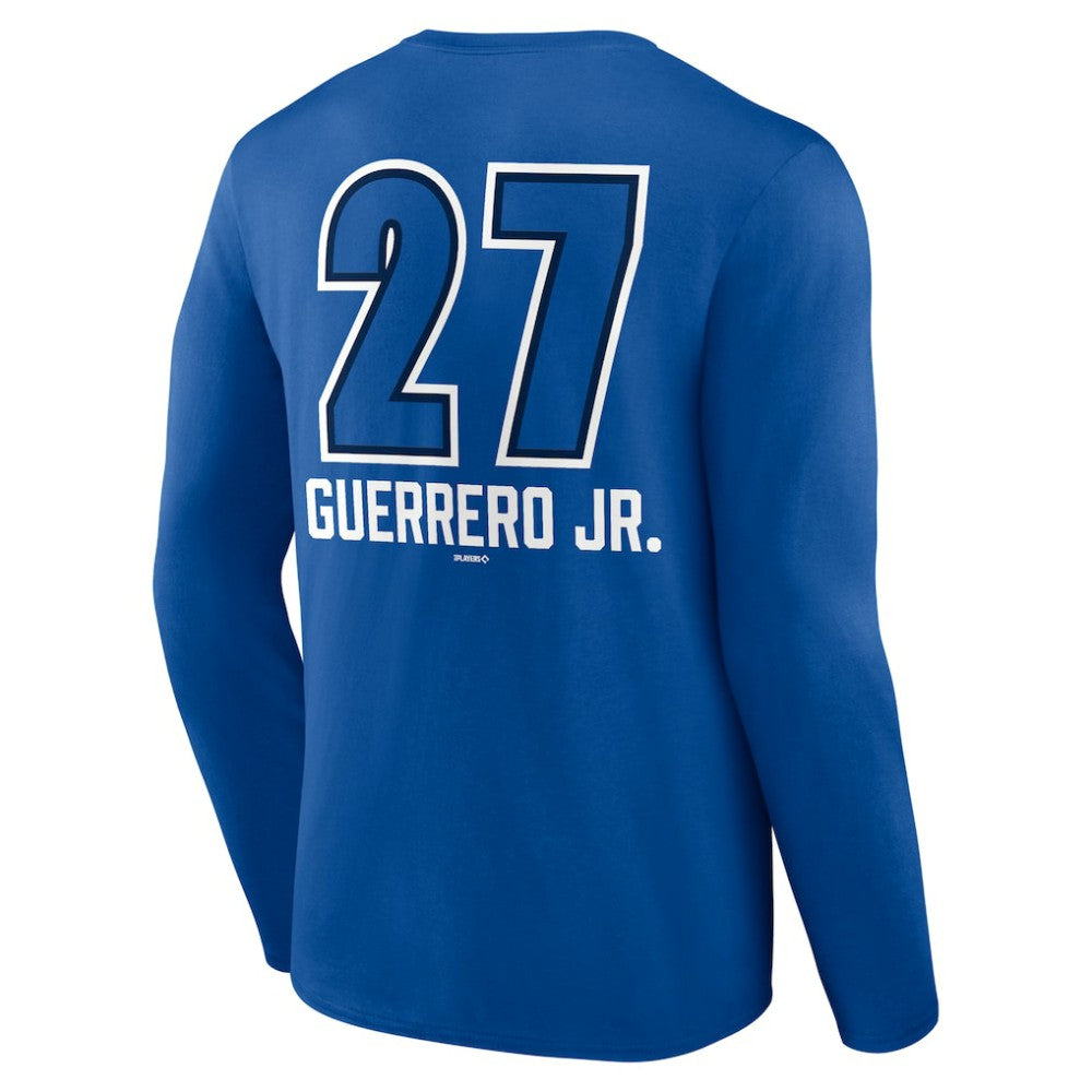 Vladimir Guerrero Jr. Toronto Blue Jays Name & Number Fastball Long Sleeve T-Shirt - Royal