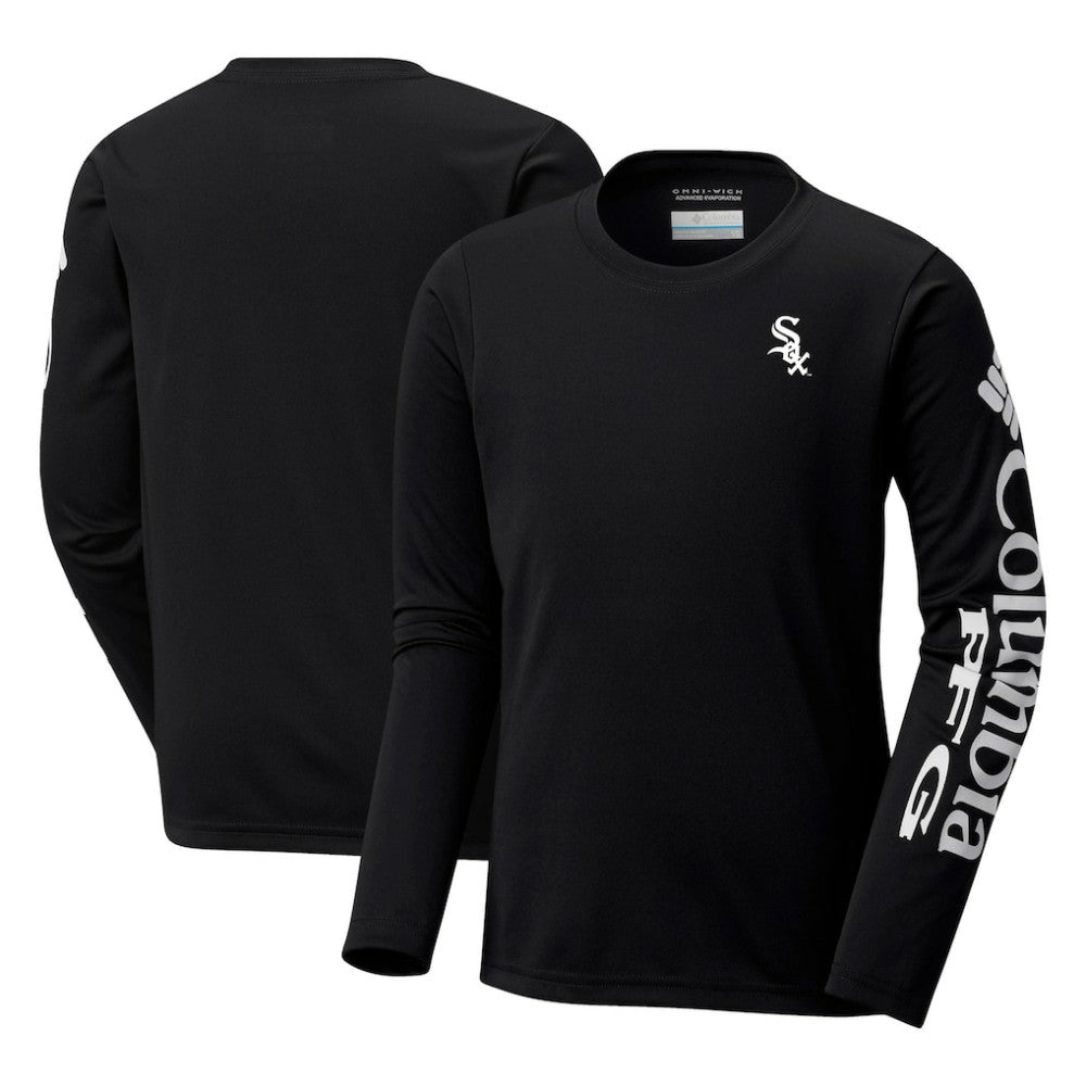 Chicago White Sox Youth Terminal Tackle Long Sleeve T-Shirt - Black | Columbia