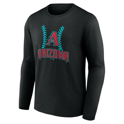 Ketel Marte Arizona Diamondbacks Name & Number Fastball Long Sleeve T-Shirt - Black